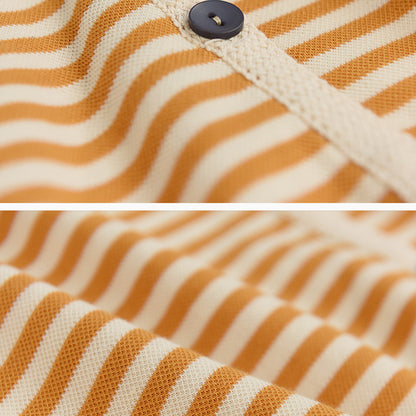 Autumn Striped Women Long-sleeved Cardigan Coat