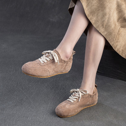 British Style Casual Shoes Color-contrasting Comfortable Women' Sneakers