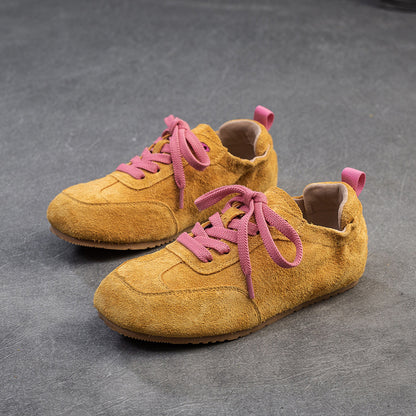 British Style Casual Shoes Color-contrasting Comfortable Women' Sneakers