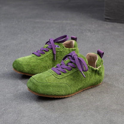 British Style Casual Shoes Color-contrasting Comfortable Women' Sneakers