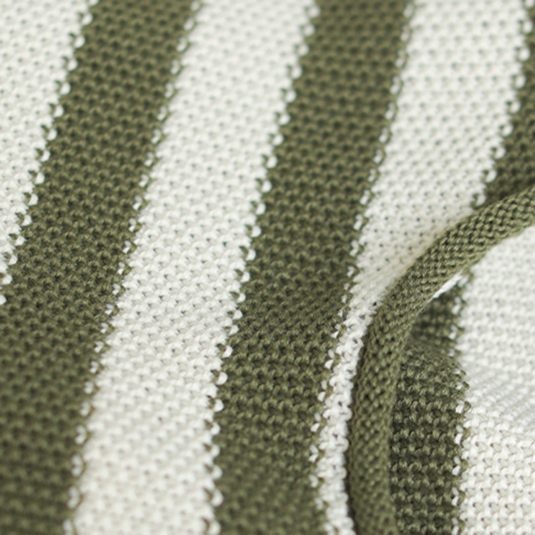 Crew Neck Color-Block Stripes Knitted Sweater