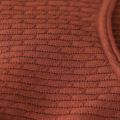 Retro Loose Fit Appliqued Thin Sweater