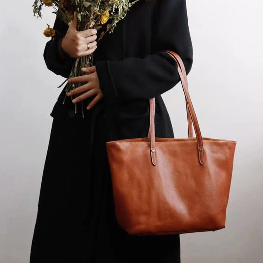 Soft Leather High-end Large Handbag Tote Bag
