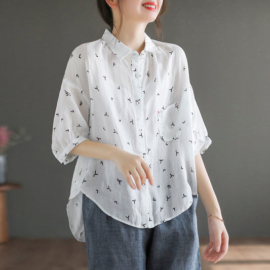 Summer Ramie Breathable Loose Fit Shirt