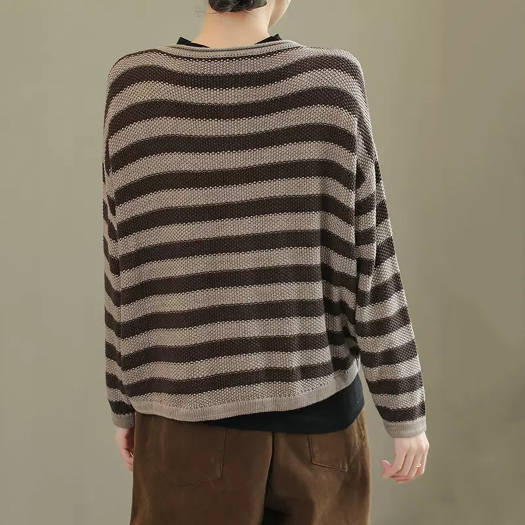 Vintage Stripes Knitted Cardigan Sweater