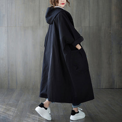 Women Hooded Oversize Trench Coat