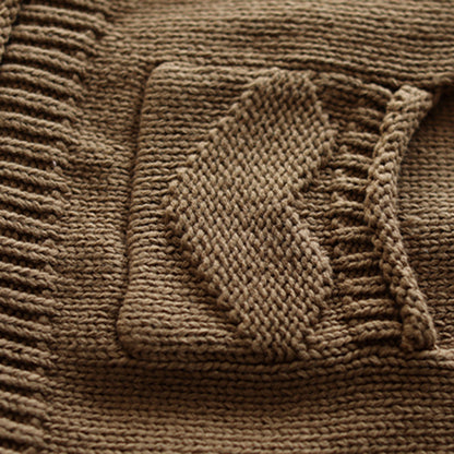 Women Solid V-Neck Knitted Vest